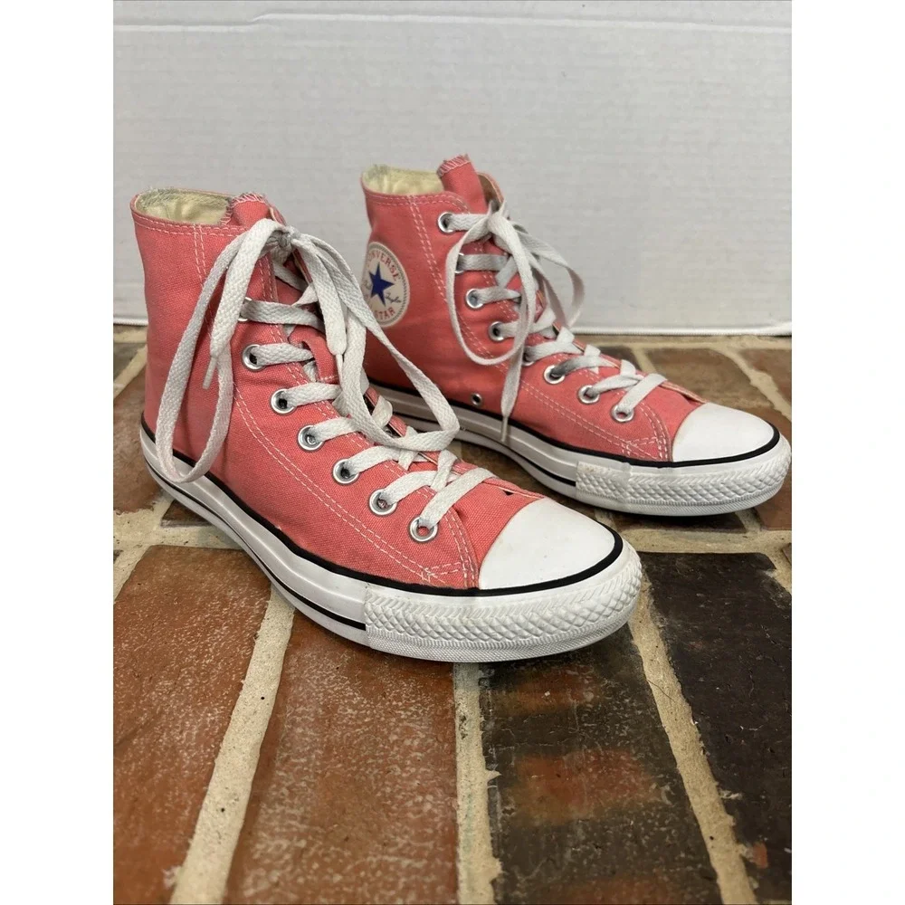 Converse Chuck Taylor All Star Pink High Top Canvas Sneakers🎀 Woman's 9 Men's 7